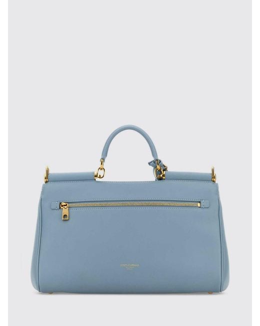 Dolce & Gabbana Blue Dolce &Amp Gabbana My Sicily Plongé Leather Bag
