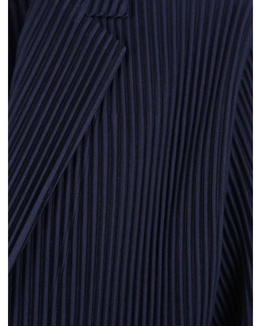 Homme Plissé Issey Miyake Blue Single-Breasted Plissé Blazer Homme Plissé Issey Miyake for men