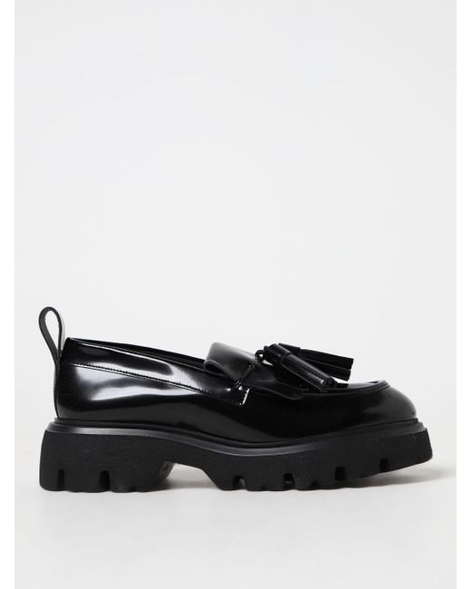 MSGM Black Moccasins In Patent Leather