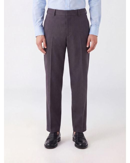 Studio Nicholson Blue Fume Wide-Leg Tailored Trousers for men