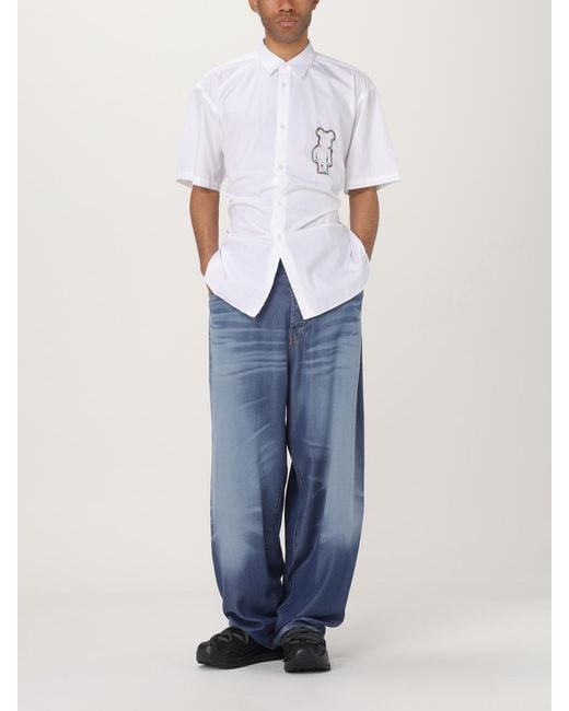 Comme des Garçons White Short Sleeve Shirt With Bear Graphic for men