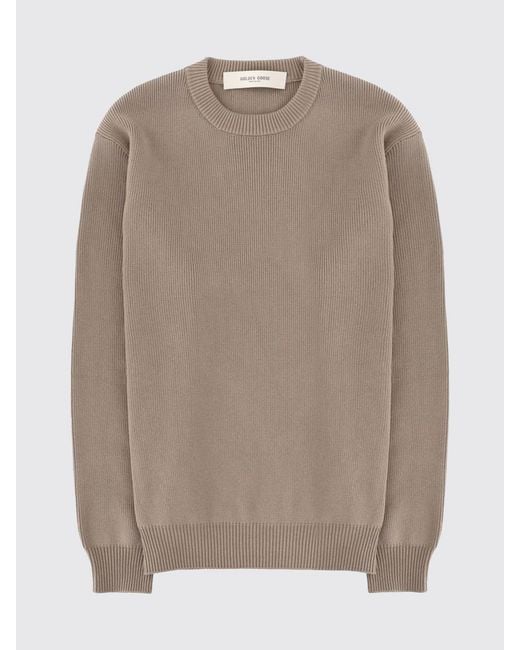 Golden Goose Deluxe Brand Gray Cotton Sweater With Back Logo for men
