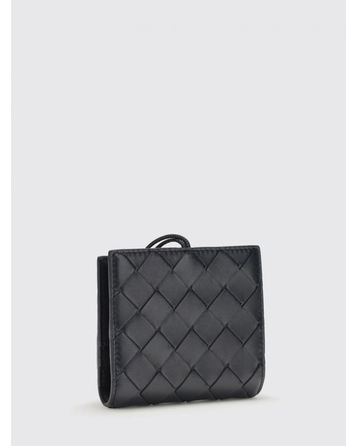 Bottega Veneta Blue Andiamo Woven Leather Credit Card Holder for men