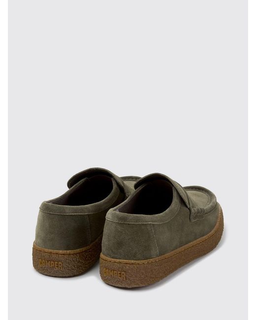 Camper Green Peu Terreno Suede Loafers With Ortholite Insole for men