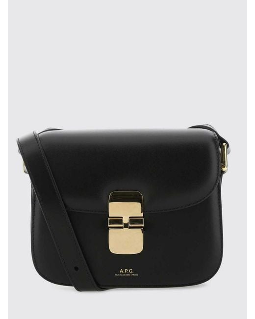 A.P.C. Black Grace Brushed Leather Bag