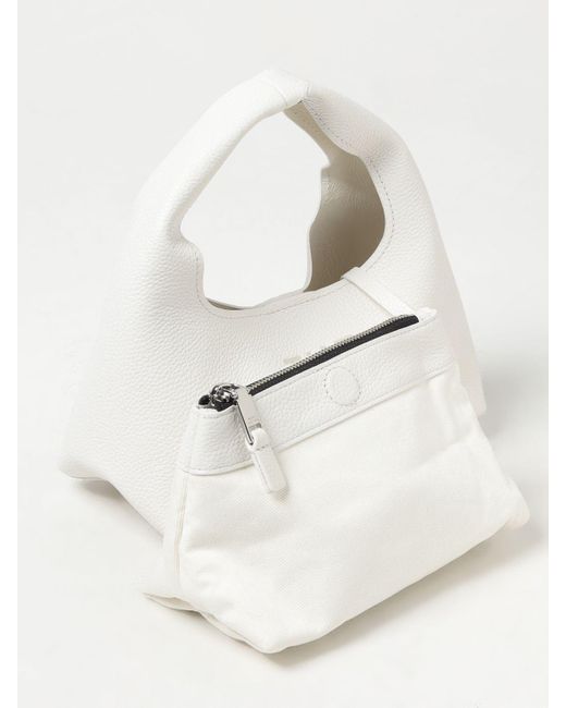 Marc Jacobs White The Sack Bag In Grained Leather