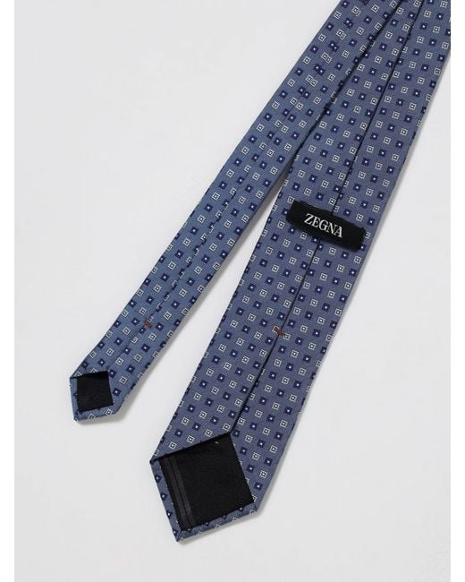 Zegna Blue Tie for men