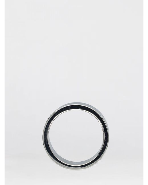 MM6 by Maison Margiela White Numeric Brass Ring for men