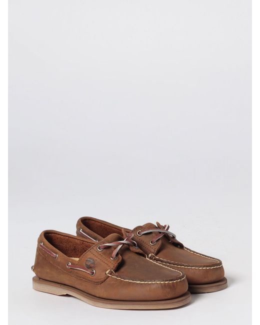 Timberland Brown Classic Boat 2 Eye Oiled Leather Loafers for men
