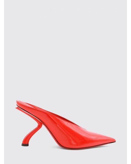 Ferragamo Red Itaca Patent Leather Mules