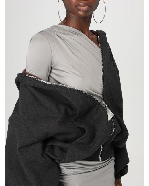 Felpa Con Cappuccio Oversize di The Attico in Black