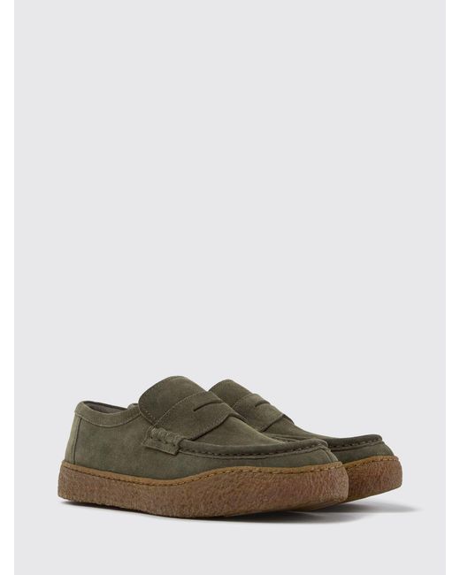 Camper Green Peu Terreno Suede Loafers With Ortholite Insole for men