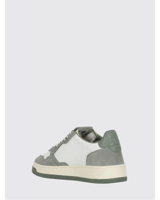 Autry White Medalist Low Leather Sneakers for men