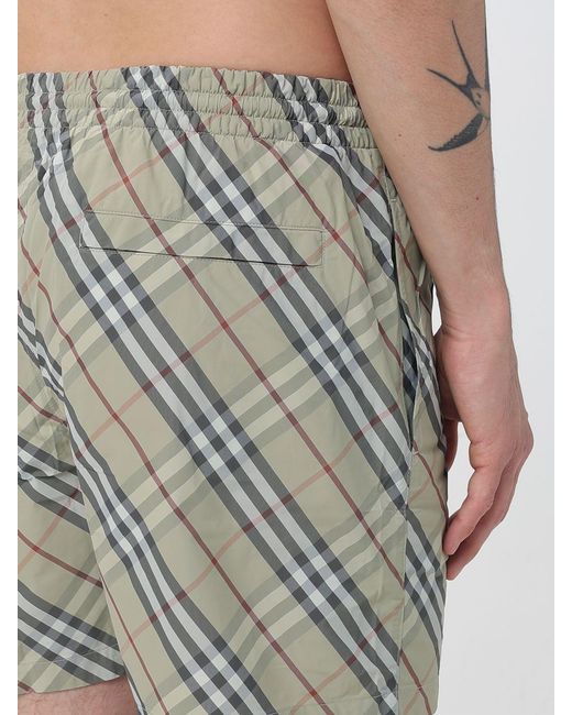 Burberry Green Check Swimsuit for men
