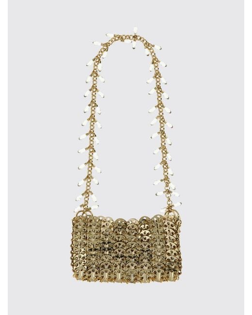Rabanne White 1969 Nano Crystal Shoulder Bag