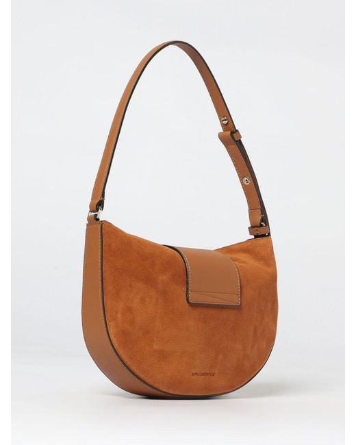 Karl Lagerfeld Brown Suede Bag