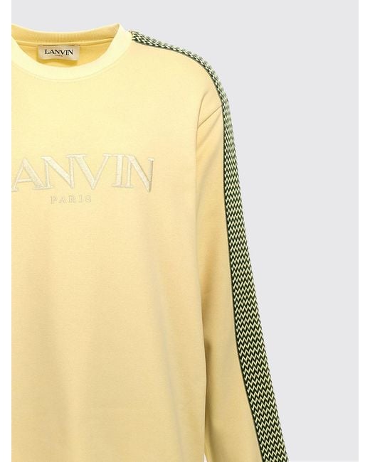 Lanvin Yellow 'brodé Side Curb' Sweatshirt for men