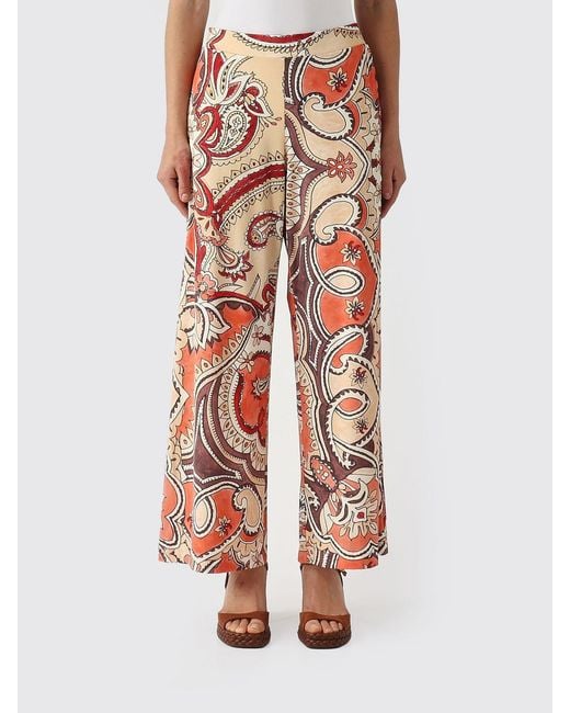 Maliparmi Multicolor Printed Jersey Wide Leg Trousers