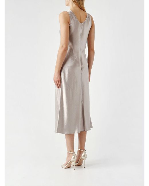 Max Mara Natural Satin Midi Dress