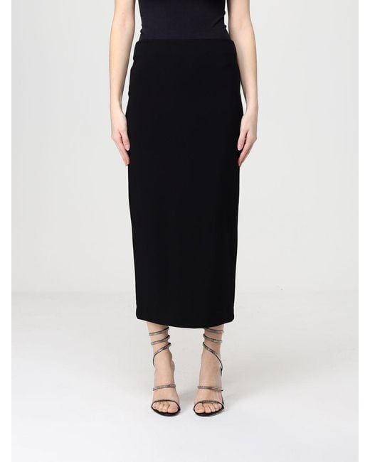 Max Mara Black Jersey Midi Skirt