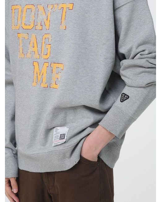 Maison Mihara Yasuhiro Gray Printed Crew Neck Sweatshirt for men