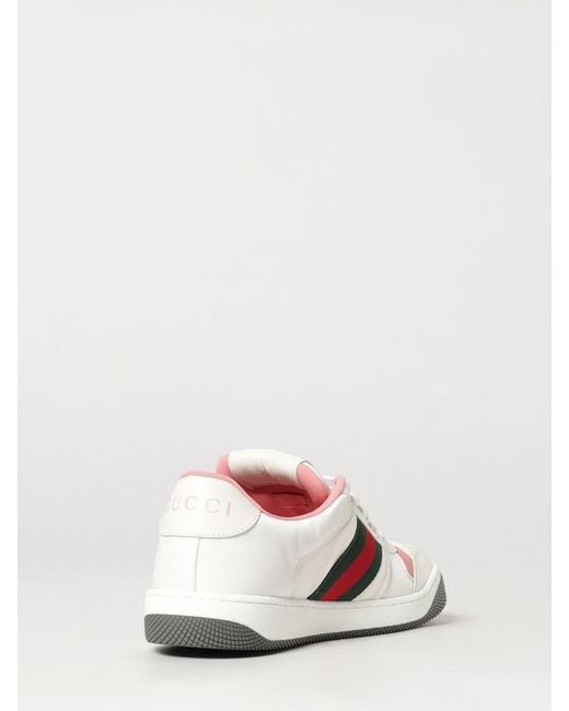Gucci White Screener Sneakers