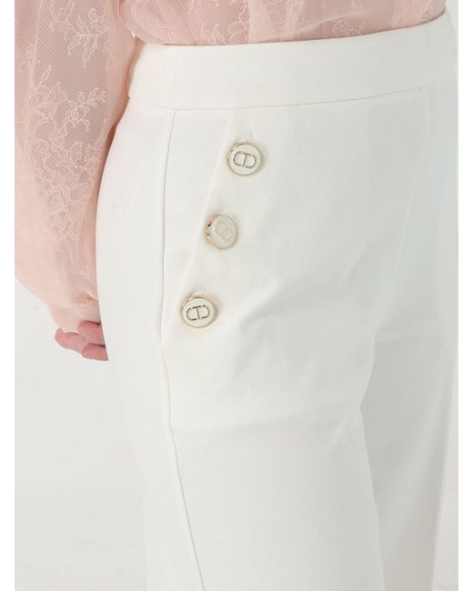 Twin Set White Trousers