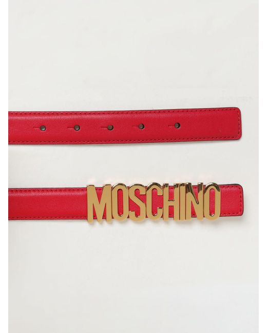 Cintura in pelle di Moschino Couture in Red