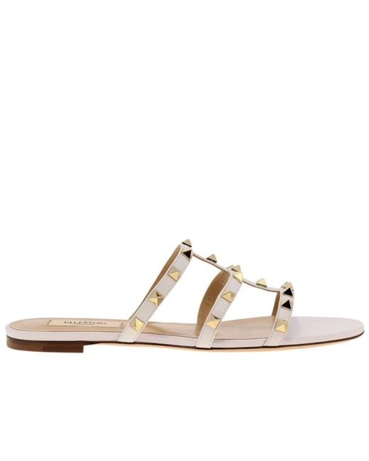 Lyst - Valentino Flat Sandals Shoes Women in White