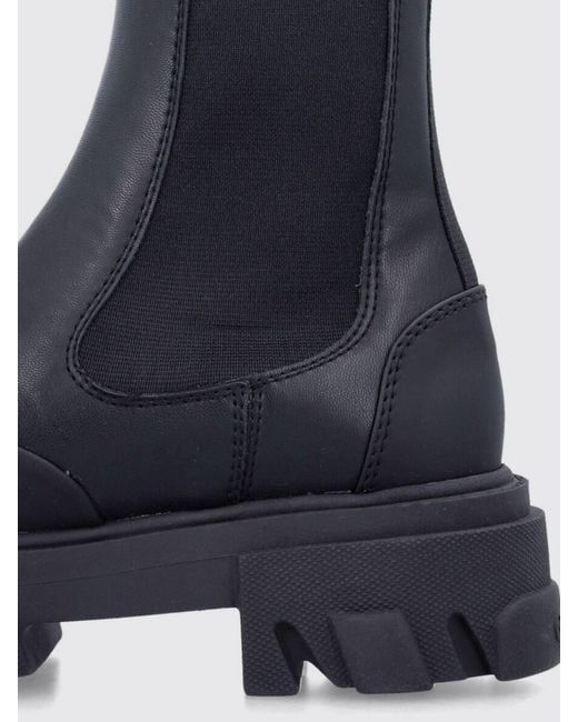 Ganni Blue Flat Ankle Boot