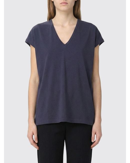 Dries Van Noten Blue Basic Cotton V-Neck T-Shirts