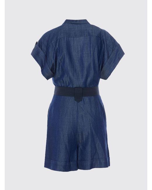 Liu Jo Blue Lyocell Jumpsuit