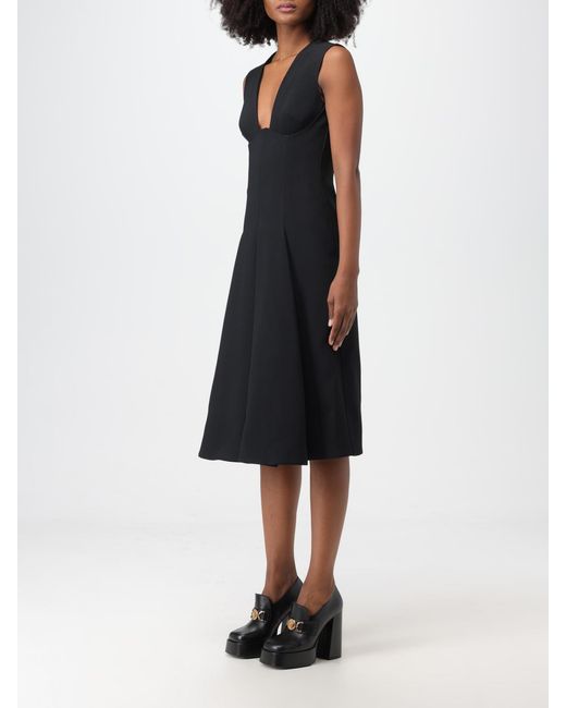 Versace Black Dress In Viscose Blend