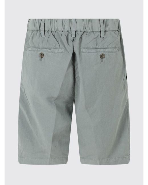 Myths Blue Linen Drawstring Shorts for men