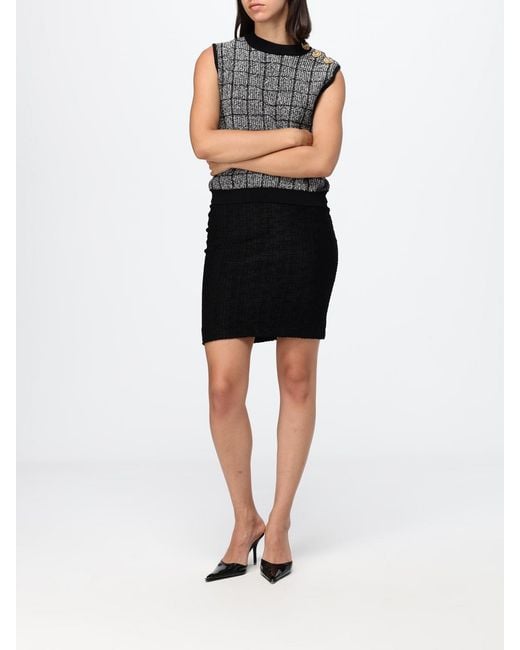 Balmain Black Skirt