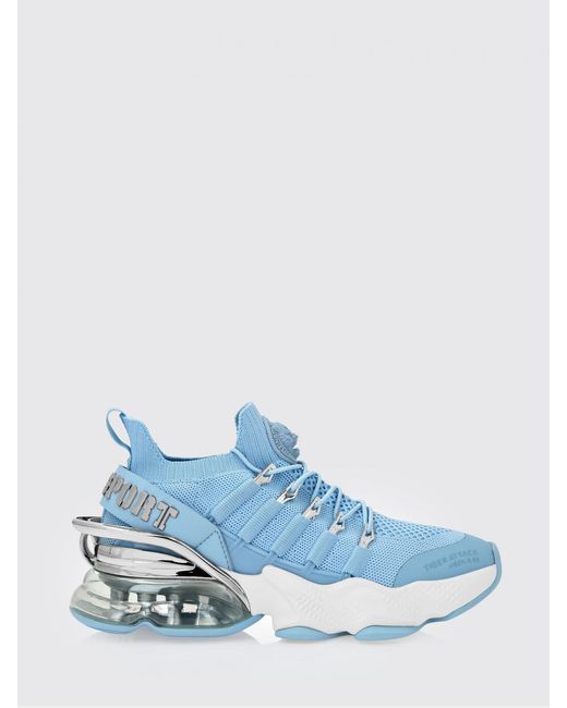 Philipp Plein Blue Mesh And Rubber Sneakers for men
