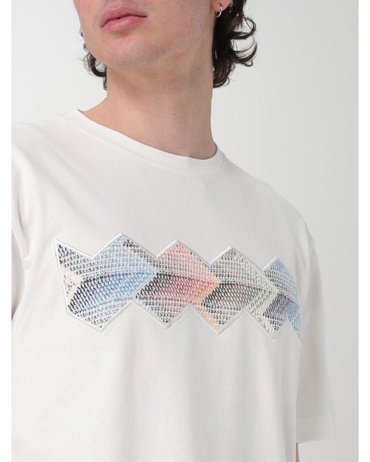 Missoni White Short Sleeve Graphic Tee for men