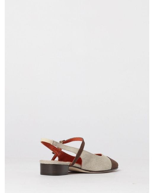 CAREL PARIS White Oceano Slingback Ballerinas