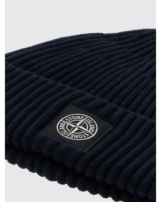Stone Island Blue Hat for men