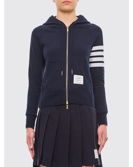 Thom Browne Blue Cotton Hoodie