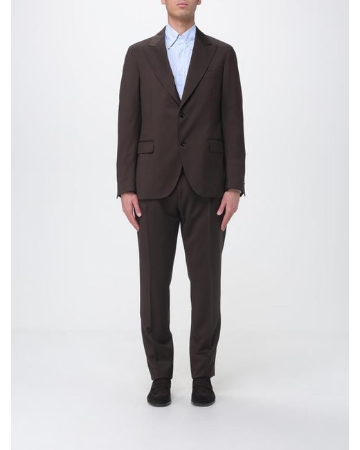 Lardini Black Virgin Wool Single-Breasted Suit for men