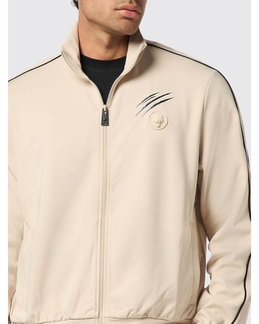 Philipp Plein Natural Polyester Zip-Up Sweatshirt for men
