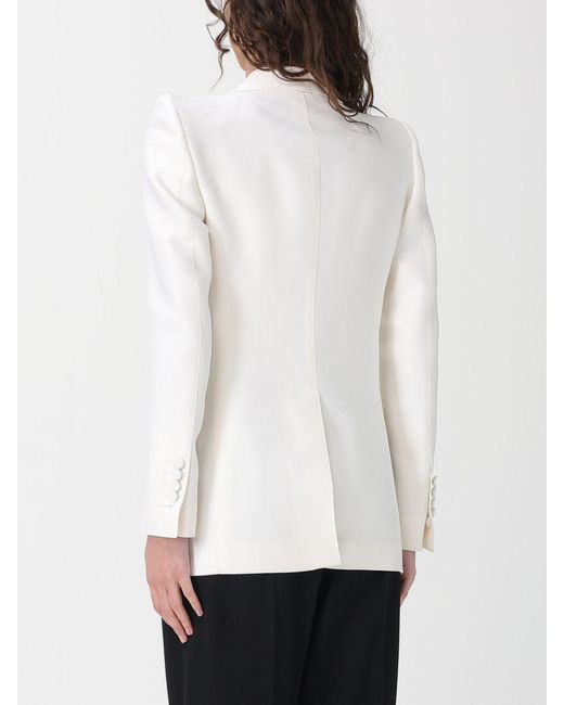 Tom Ford White Single-Breasted Wool And Silk Blazer