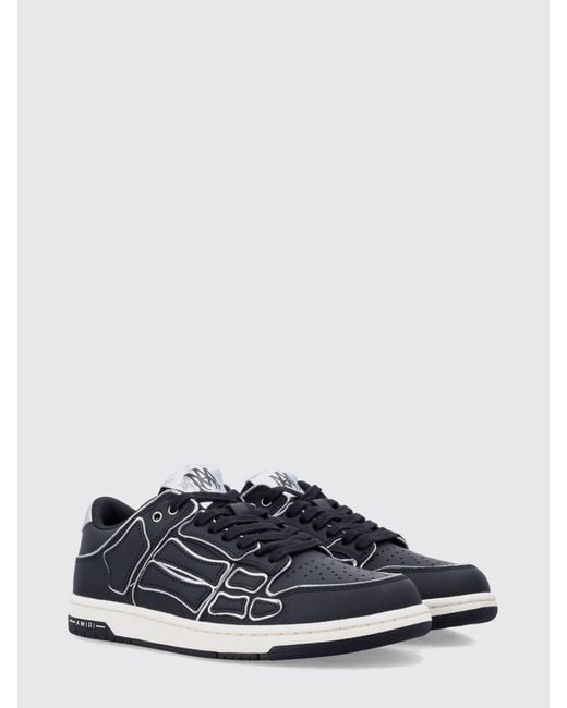 Amiri Blue Skel Leather Sneakers for men