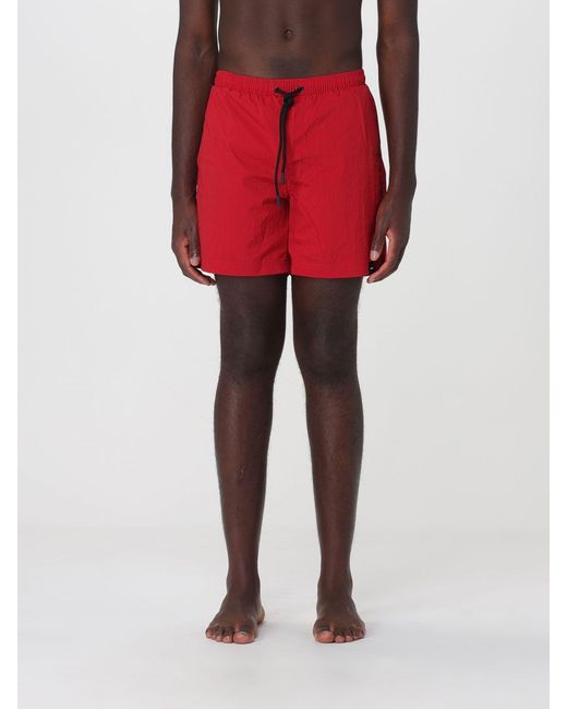 Aspesi Red Nylon Swim Shorts for men