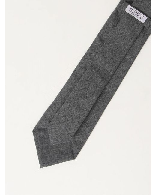 Brunello Cucinelli Gray Tie for men