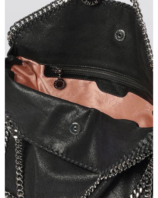 Stella McCartney Black Falabella Cracked Synthetic Suede Tote Bag