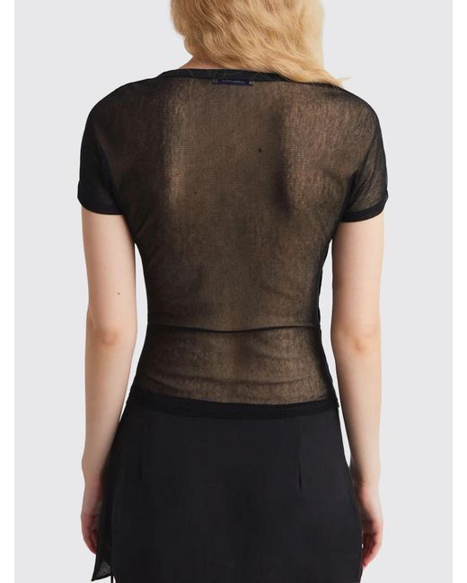 Paloma Wool Black Short-Sleeve V-Neck Top
