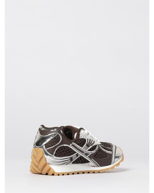 Bottega Veneta White Orbit Mesh And Rubber Sneakers
