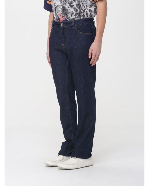 Etro Blue Regular Denim Jeans for men